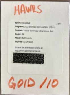 Seth Lundy [Gold] #RDS-LUN