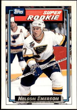 Nelson Emerson #11 Hockey Cards 1992 Topps