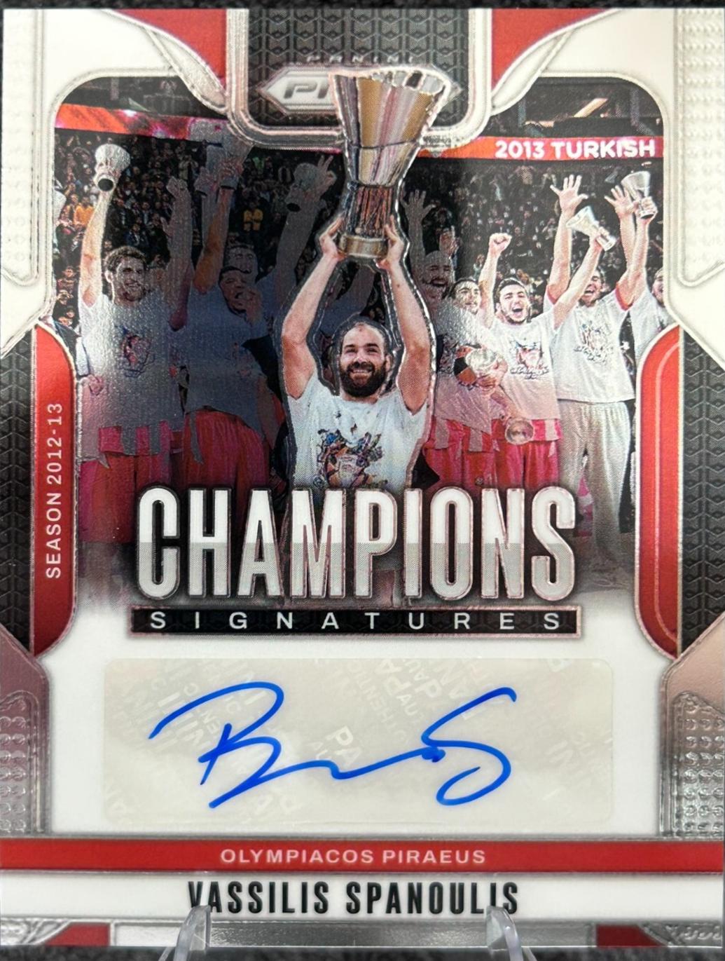 Vassilis Spanoulis #2 Basketball Cards 2024 Panini Prizm EuroLeague Champions Signature