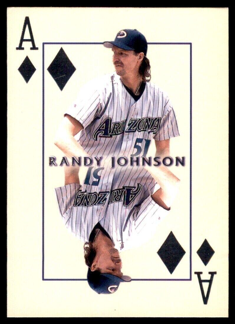 Randy Johnson #1 Baseball Cards 2000 Pacific Invincible Diamond Aces