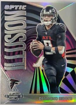 Desmond Ridder #3 Football Cards 2023 Panini Contenders Optic Illusion