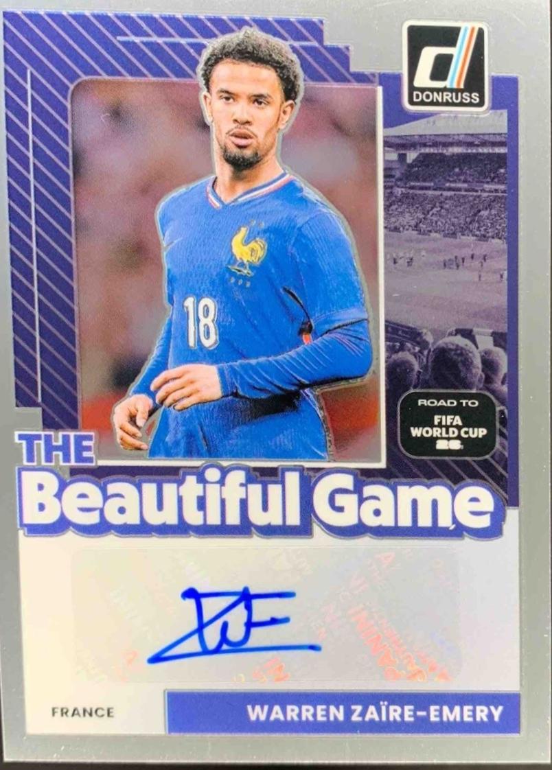 Warren Zaire-Emery #BG-WZE 2025 Panini Donruss Road To FIFA Beautiful Game Autograph