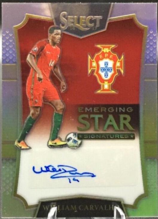 William Carvalho #ES-WC Soccer Cards 2016 Panini Select Emerging Star Signatures
