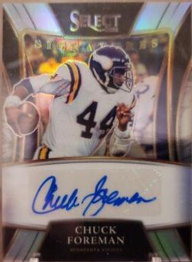 Chuck Foreman #SSP-CFO Football Cards 2021 Panini Select Signatures Select