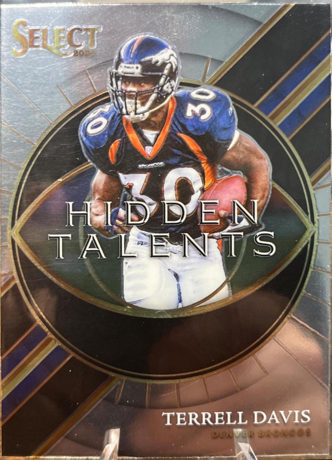 Terrell Davis #HT-13 Football Cards 2021 Panini Select Hidden Talents
