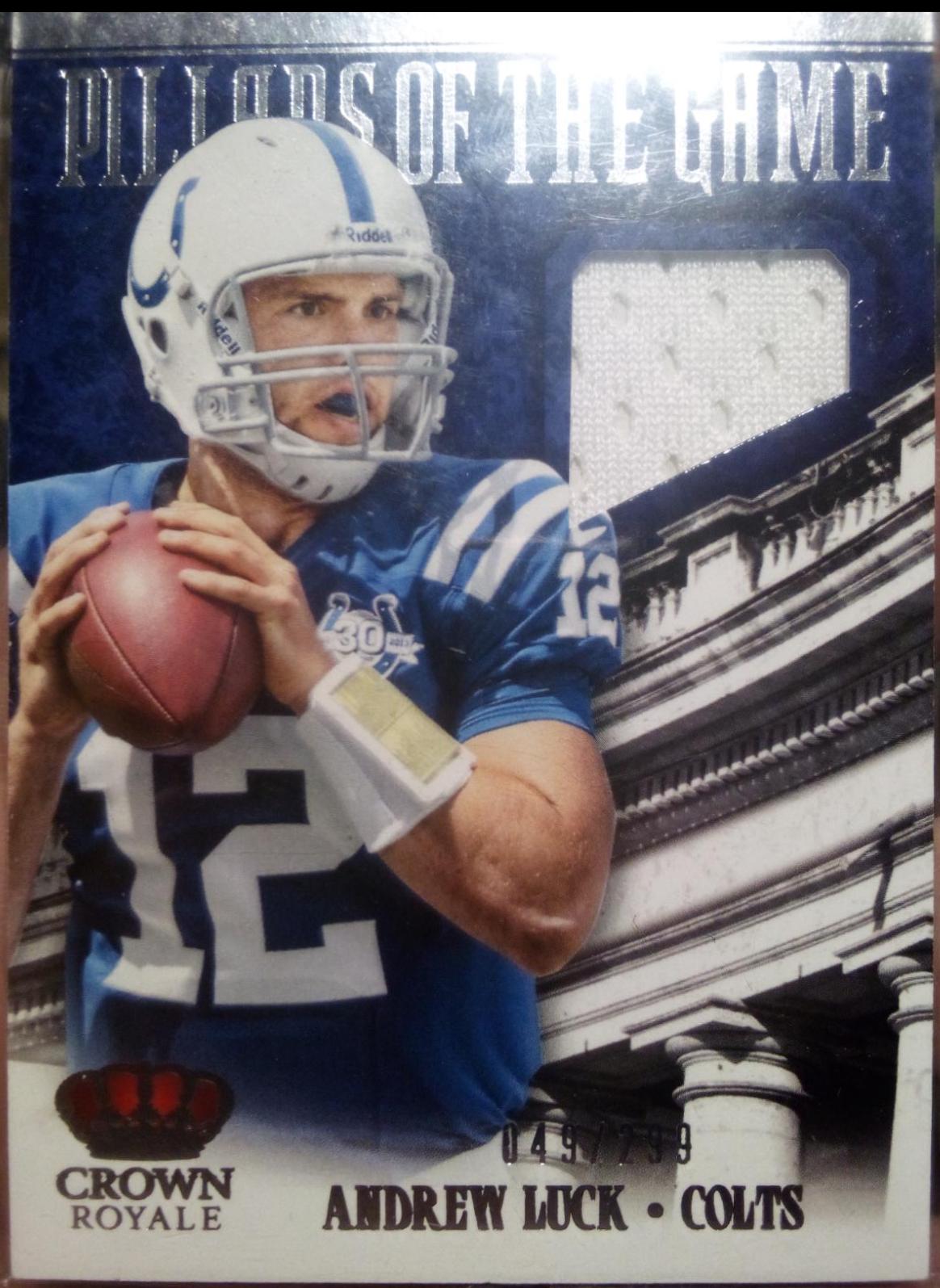 Andrew Luck #3 Football Cards 2013 Panini Crown Royale Pillars of the Game Materials