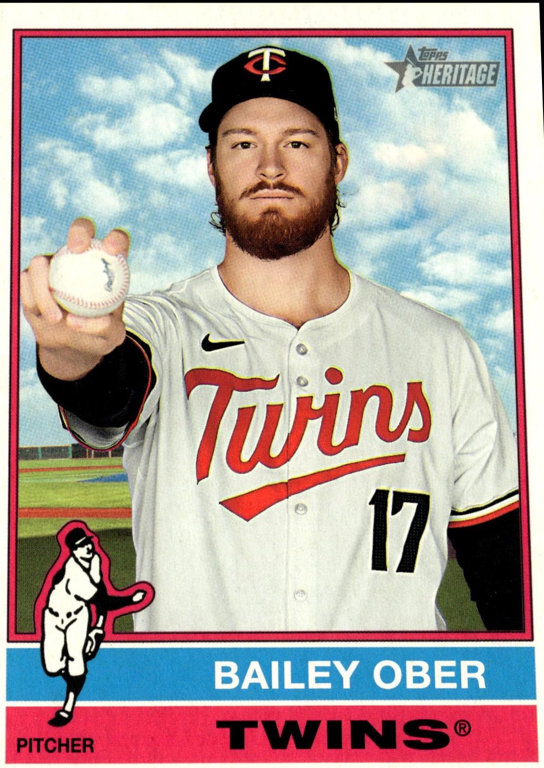 Bailey Ober #448 Baseball Cards 2025 Topps Heritage