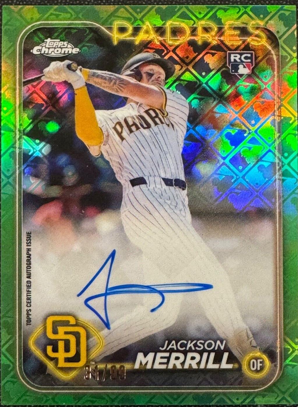 Jackson Merrill #RCA-JM Prices | 2024 Topps Chrome Logofractor MLB