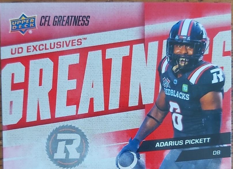 Adarius Pickett #92 Football Cards 2024 Upper Deck CFL Greatness