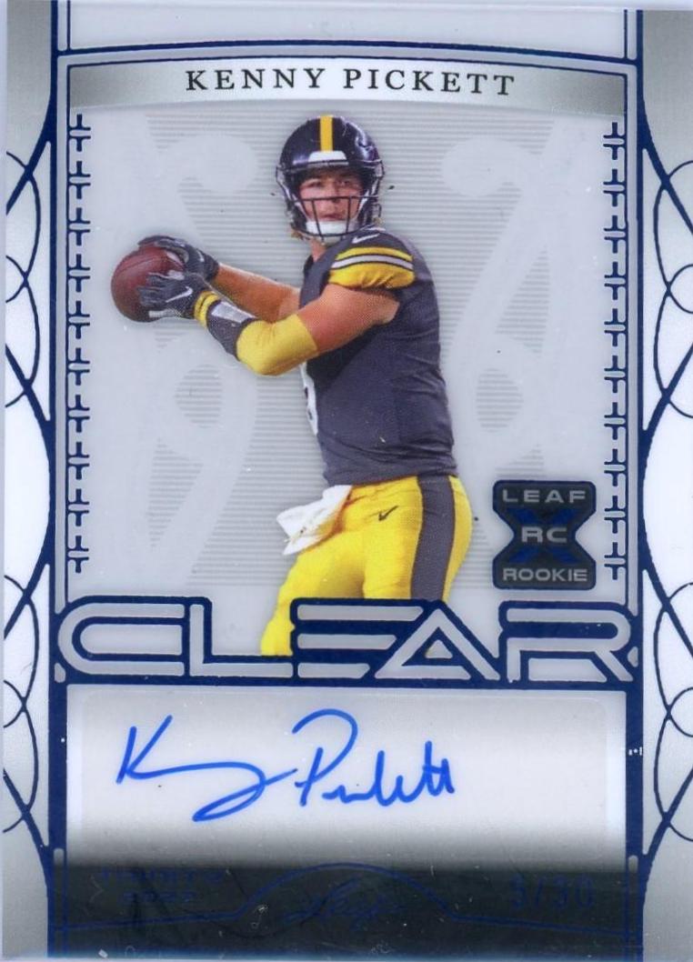 Kenny Pickett #CA-KP1 Football Cards 2022 Leaf Trinity Clear Autographs