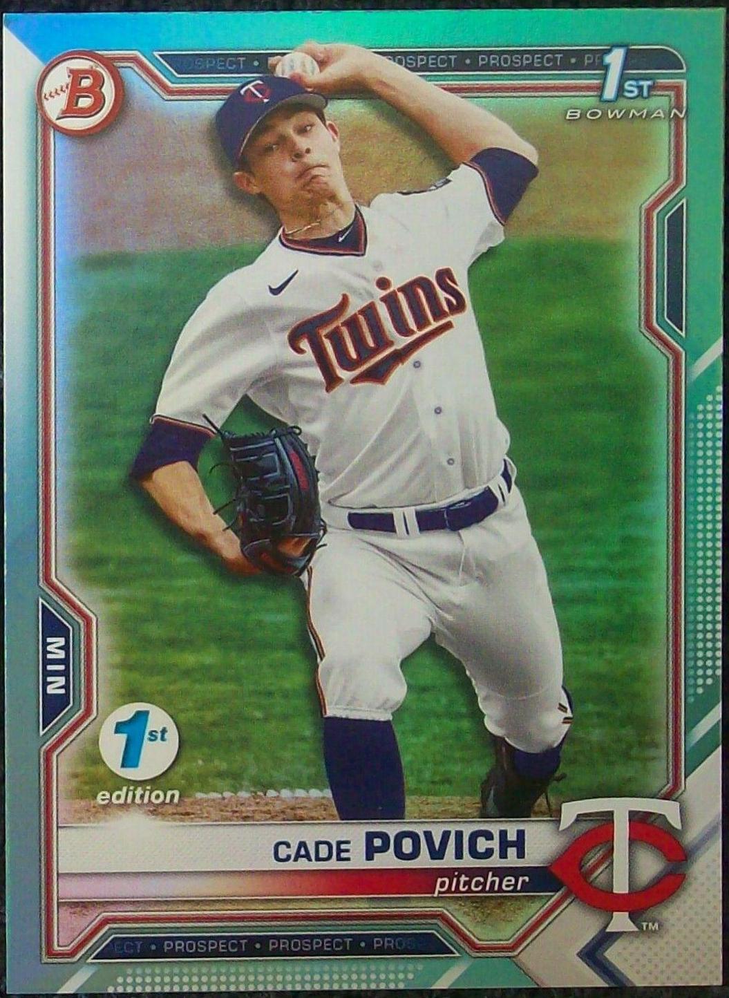 Cade Povich #BD-104 Baseball Cards 2021 Bowman Draft 1st Edition
