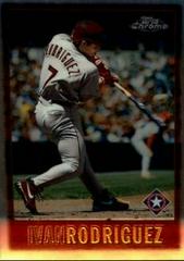 Ivan Rodriguez #114 Baseball Cards 1997 Topps Chrome Prices