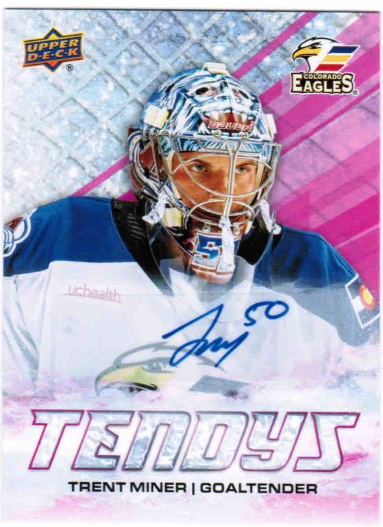 Trent Miner #T-7 Hockey Cards 2024 Upper Deck AHL Tendys Autograph