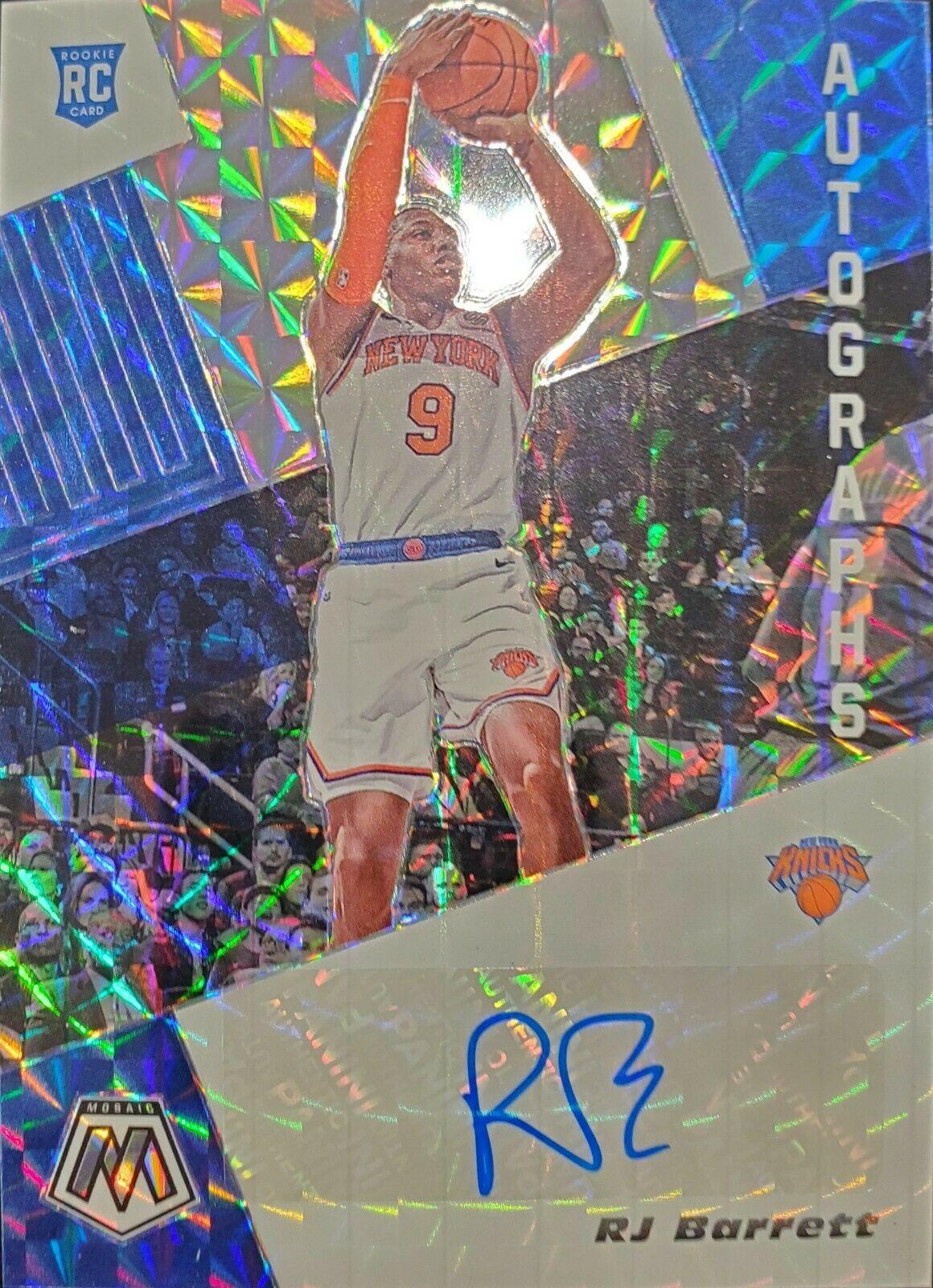 RJ Barrett #RA-RJB Basketball Cards 2019 Panini Mosaic Rookie Autographs