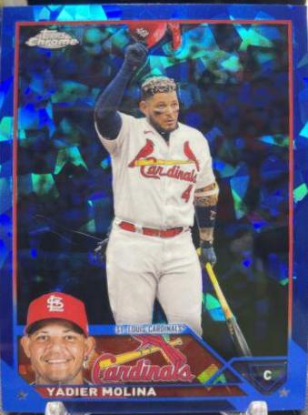 Yadier Molina #4 Baseball Cards 2023 Topps Chrome Sapphire