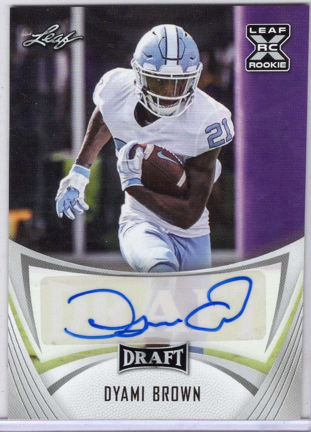 Dyami Brown #BA-DB1 Football Cards 2021 Leaf Draft Autograph