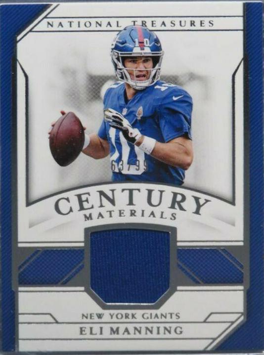 Eli Manning Football Cards 2018 National Treasures Century Materials