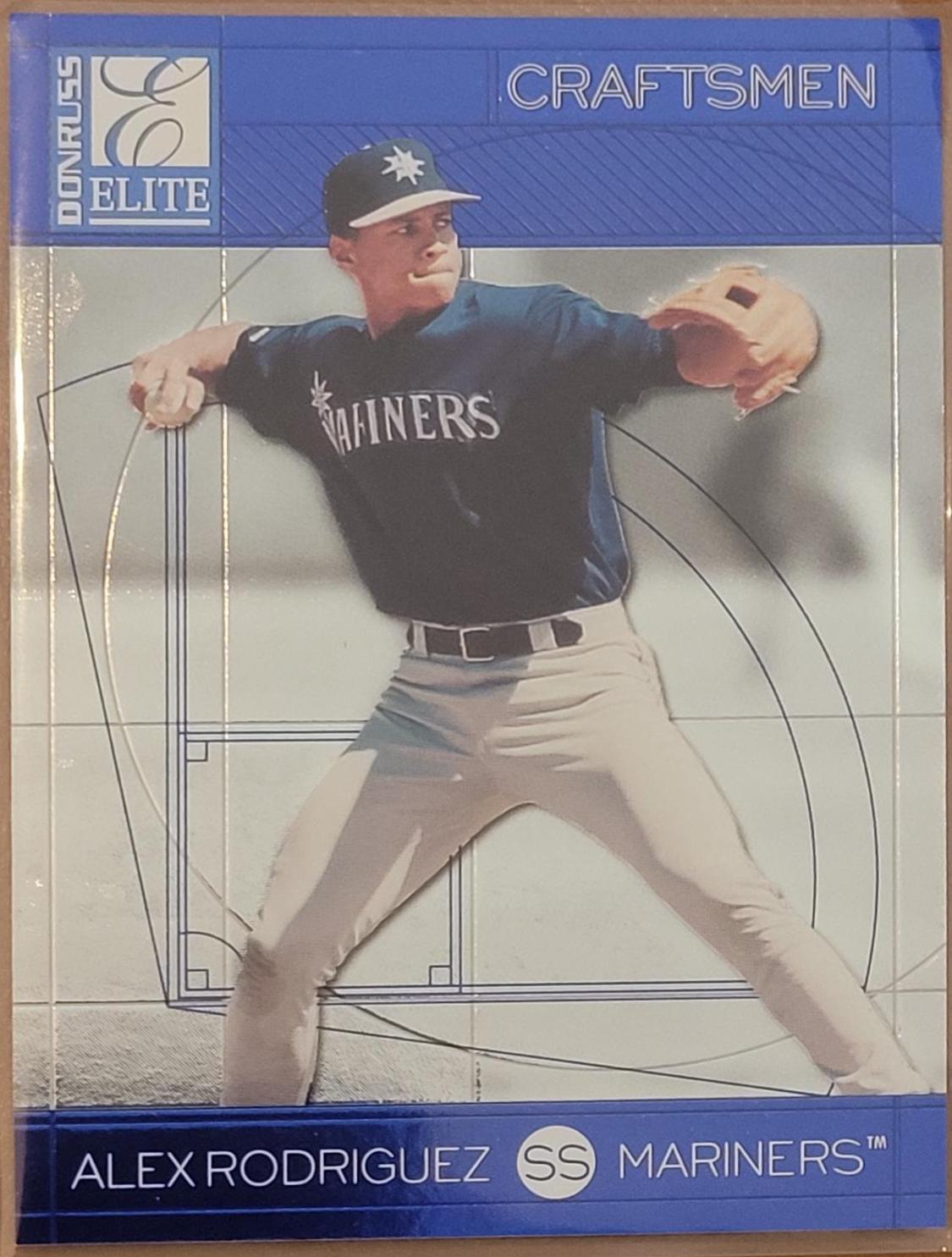 Alex Rodriguez #3 Baseball Cards 1998 Donruss Elite Craftsmen