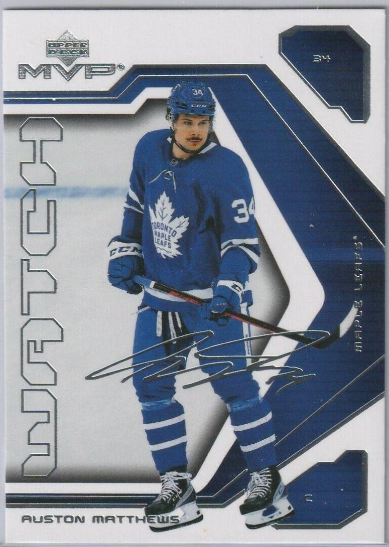 Auston Matthews #5 Hockey Cards 2021 Upper Deck MVP 20th Anniversary