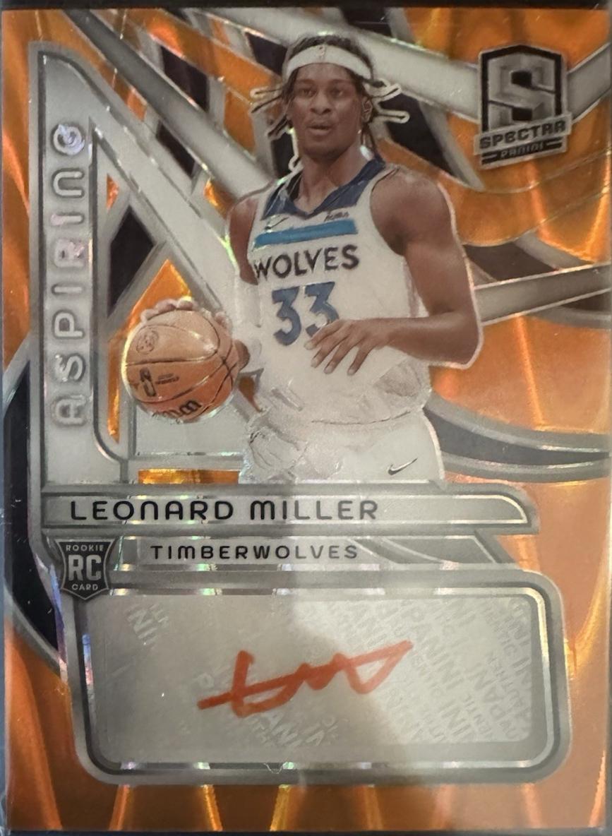 Leonard Miller [Orange] #AA-LML Prices | 2023 Panini Spectra Aspiring ...