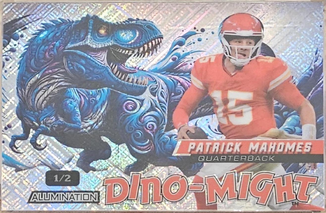 Patrick Mahomes #DMTRX1-PM 2024 Wild Card Alumination Dino Might Football