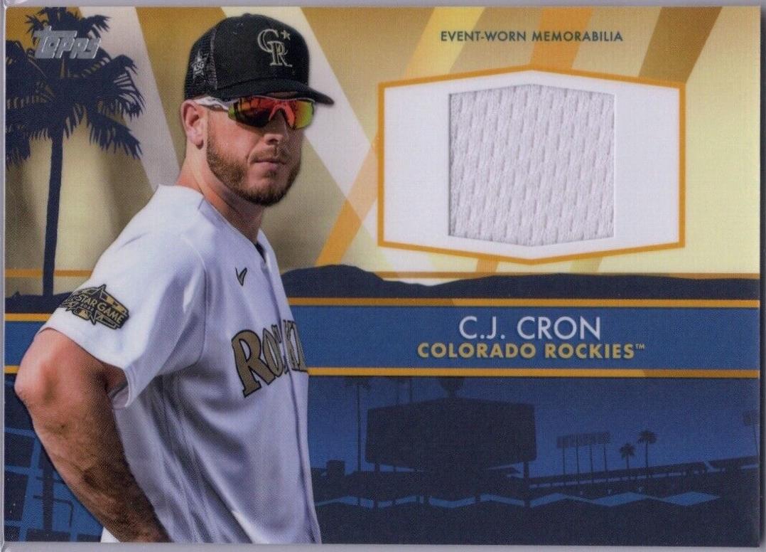 C. J. Cron #ASSC-CC Baseball Cards 2022 Topps Update All Star Stitches Relics