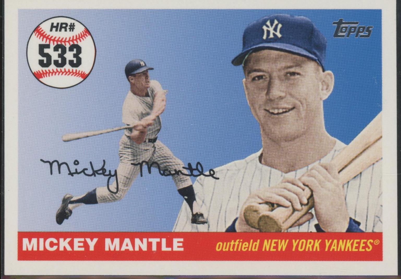 Mickey Mantle #MHR533 2008 Topps Mantle Home Run History Baseball