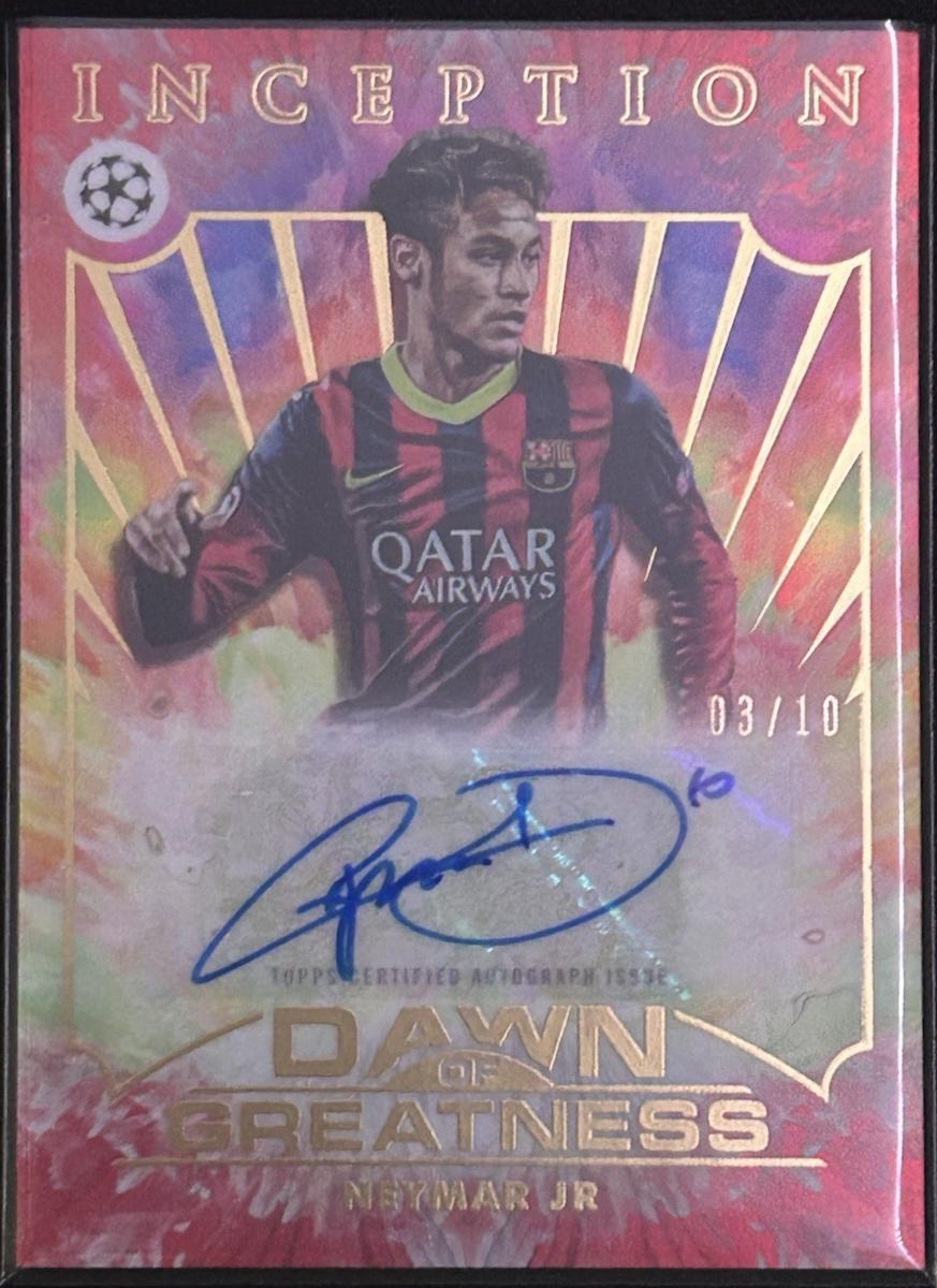 Neymar Jr #DG-NJ 2025 Topps Inception UEFA Dawn Of Greatness Autograph