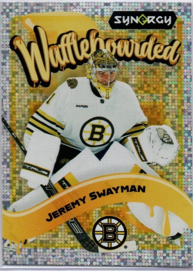Jeremy Swayman #WB-6 Hockey Cards 2024 Upper Deck Synergy Waffleboarded