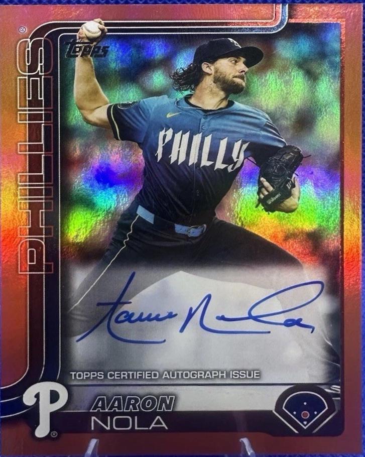 Aaron Nola [Orange Foil Real One Autograph] #454