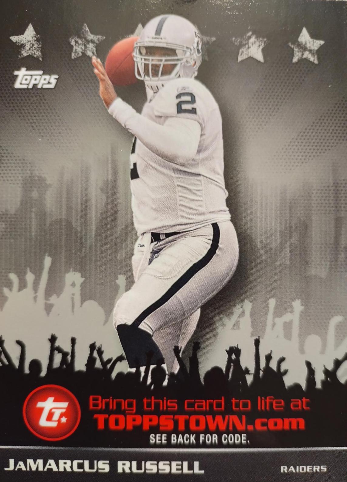 JaMarcus Russell #TTT21 Football Cards 2009 Topps Toppstown Silver