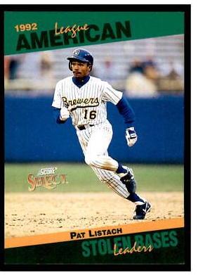 Pat Listach #56 Baseball Cards 1993 Score Select Stat Leaders