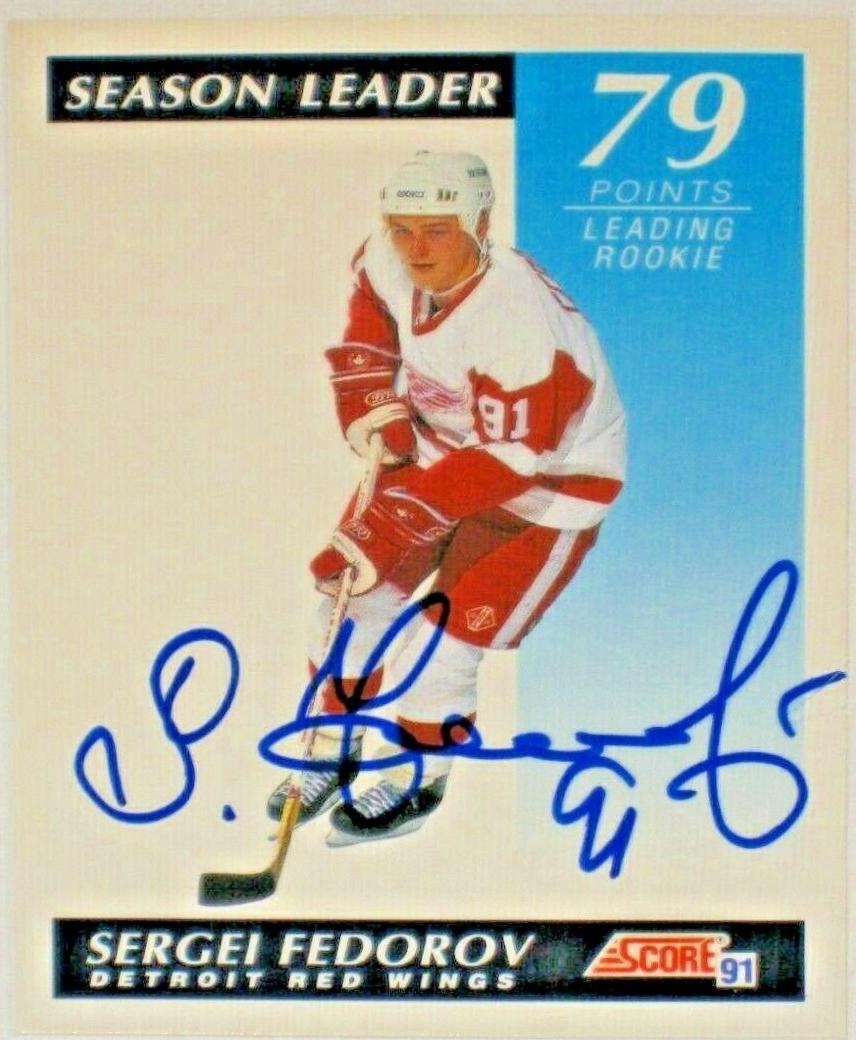 Sergei Fedorov #408 Hockey Cards 1991 Score American