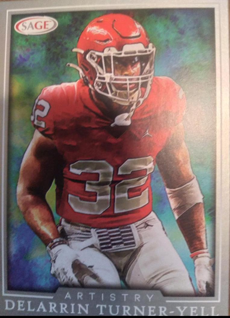 Delarrin Turner-Yell #13 Football Cards 2022 Sage Artistry