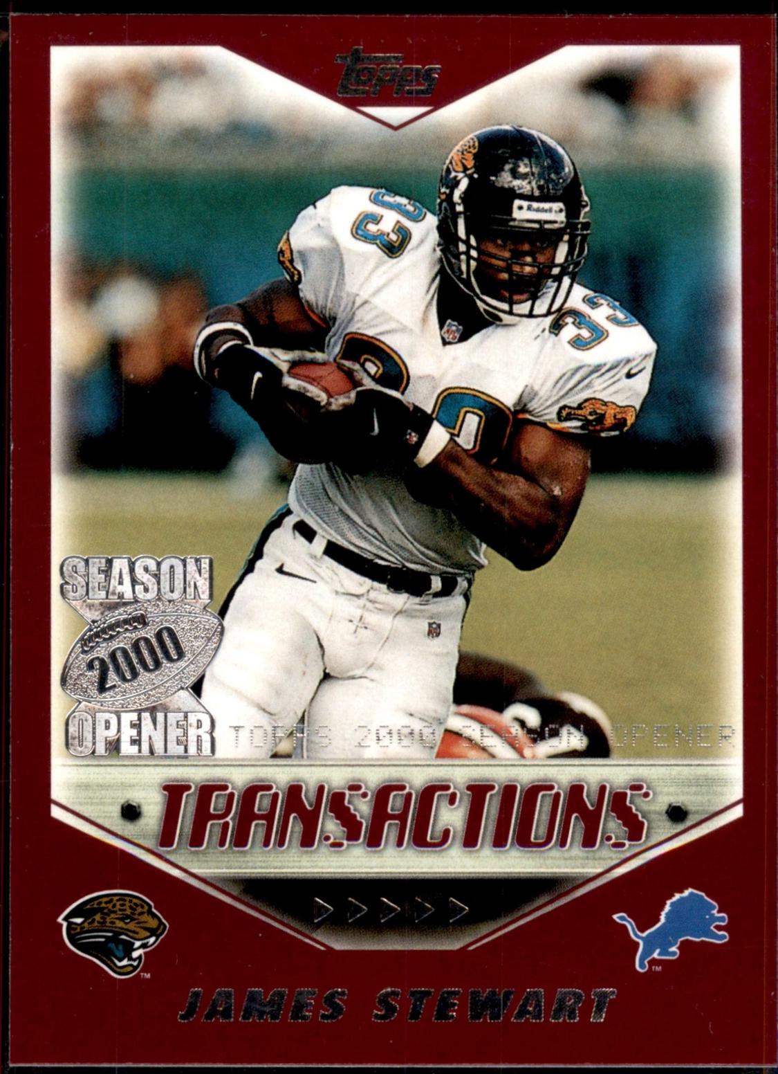 James Stewart #158 2000 Topps Season Opener Football