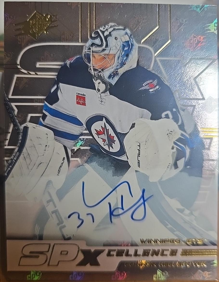Connor Hellebuyck #XC-CH Hockey Cards 2024 SPx SPxCellence Autograph