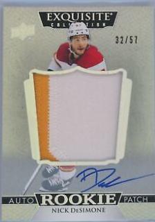 Nick DeSimone #EC-ND Hockey Cards 2022 Upper Deck The Cup Exquisite Rookie Auto Patch