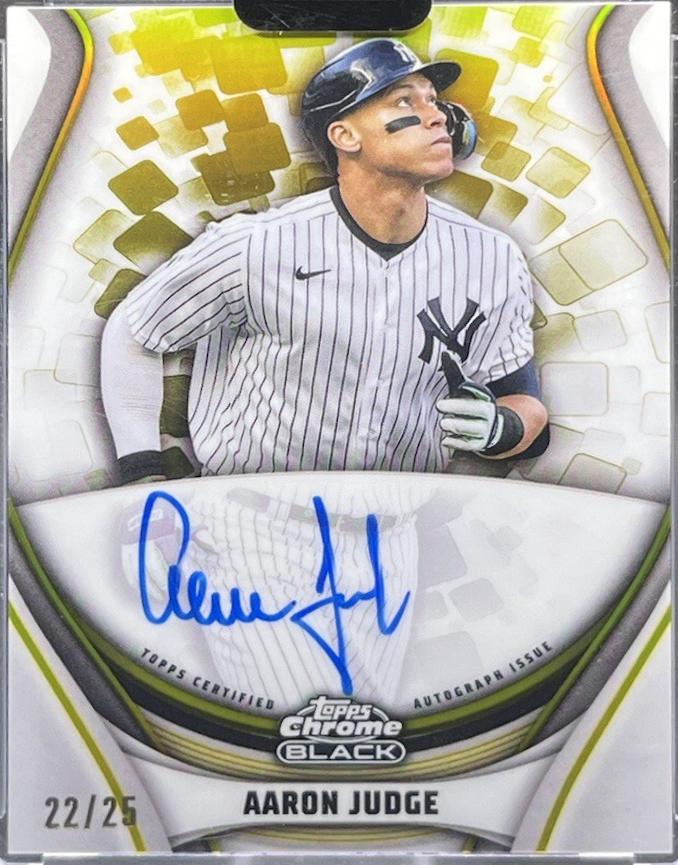 Aaron Judge #WCA-AJ Baseball Cards 2023 Topps Chrome Black Ivory Autographs