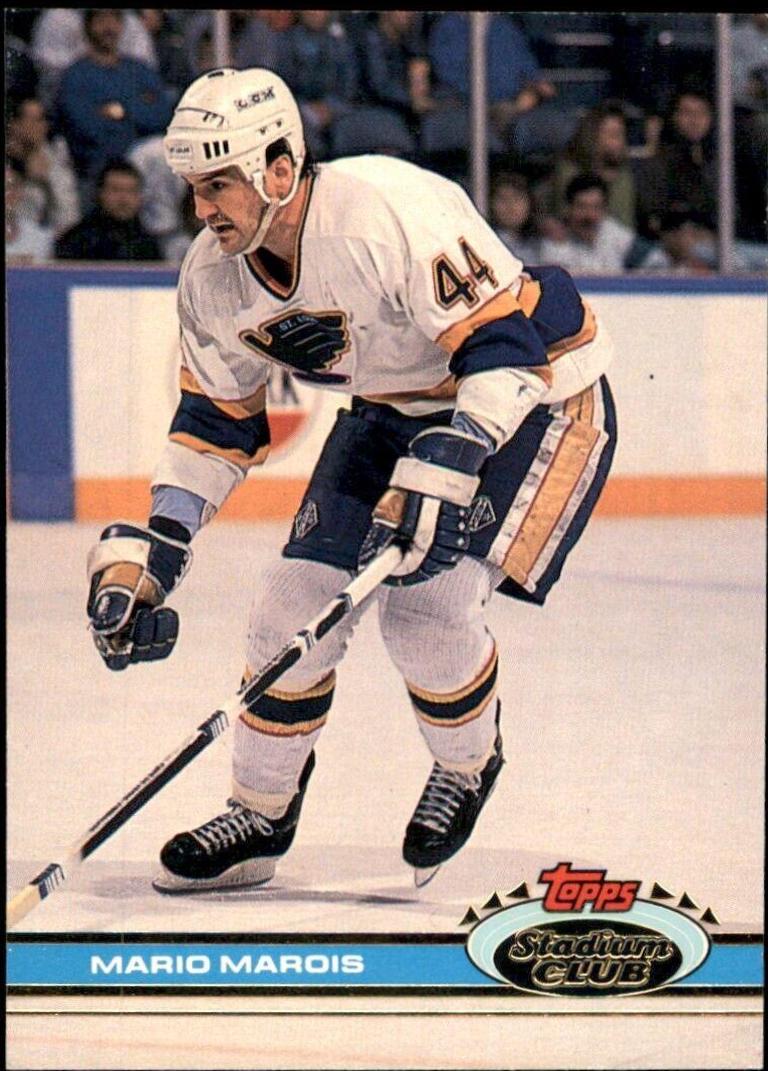 Mario Marois #12 Hockey Cards 1991 Stadium Club