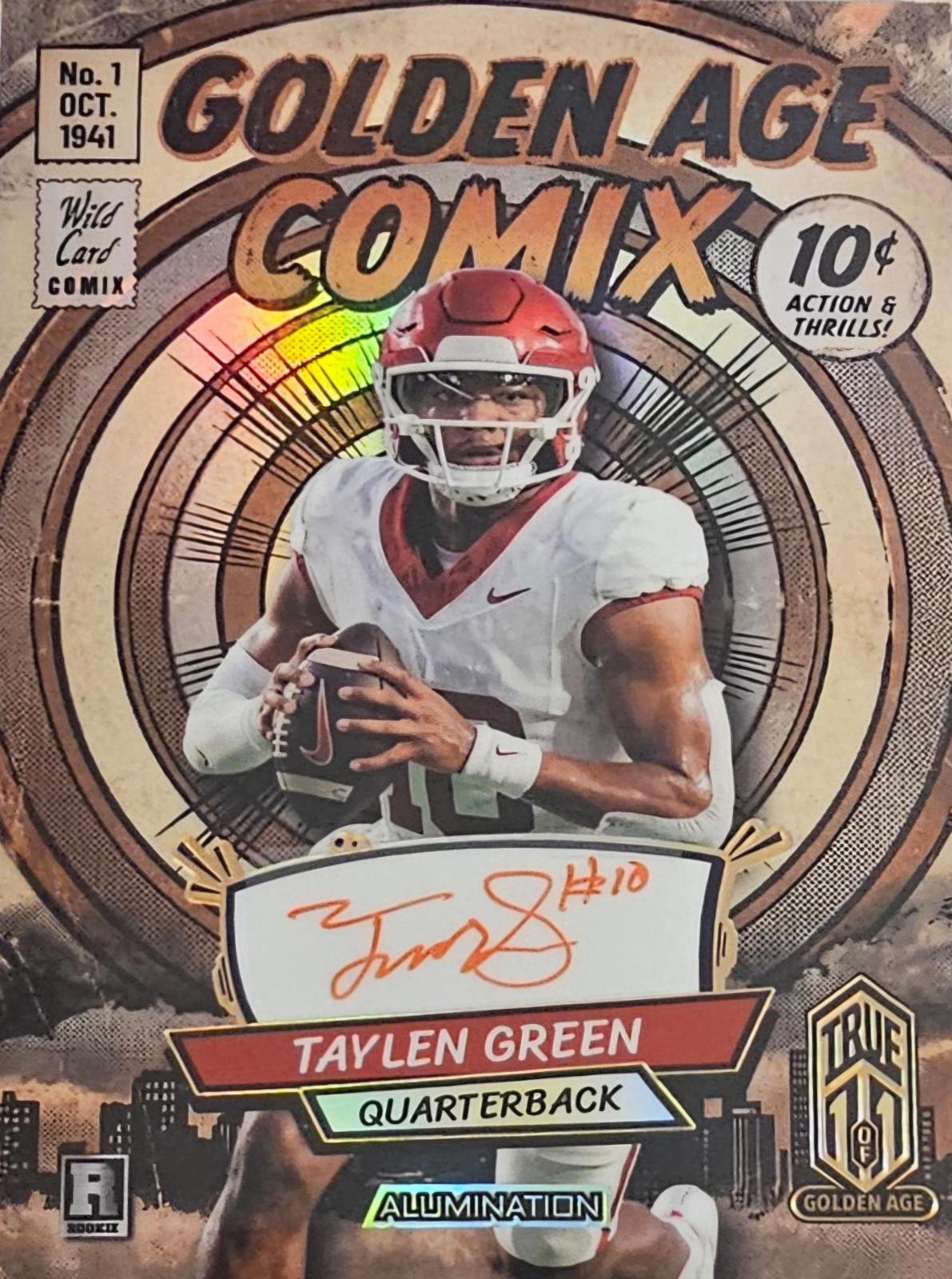 Taylen Green #JGACBR8-TGA 2026 Wild Card Alumination Just The Hits Football