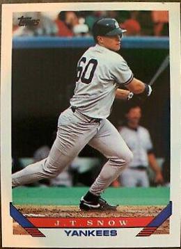JT Snow #422 Baseball Cards 1993 Topps