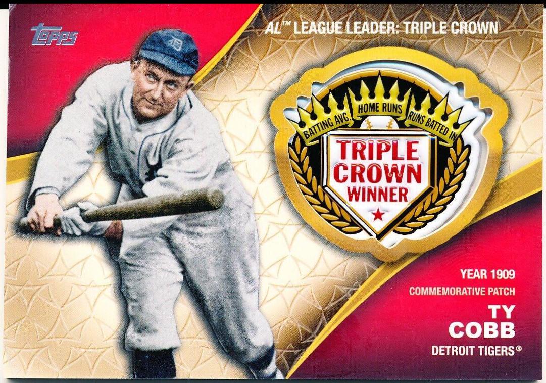 Ty Cobb #CA-TC Baseball Cards 2023 Topps Crowning Achievements Commemorative Patch