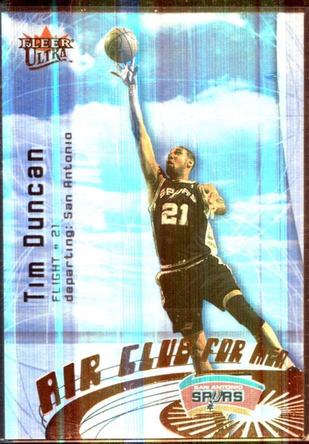 Tim Duncan #4 Basketball Cards 2000 Ultra Air Club for Men