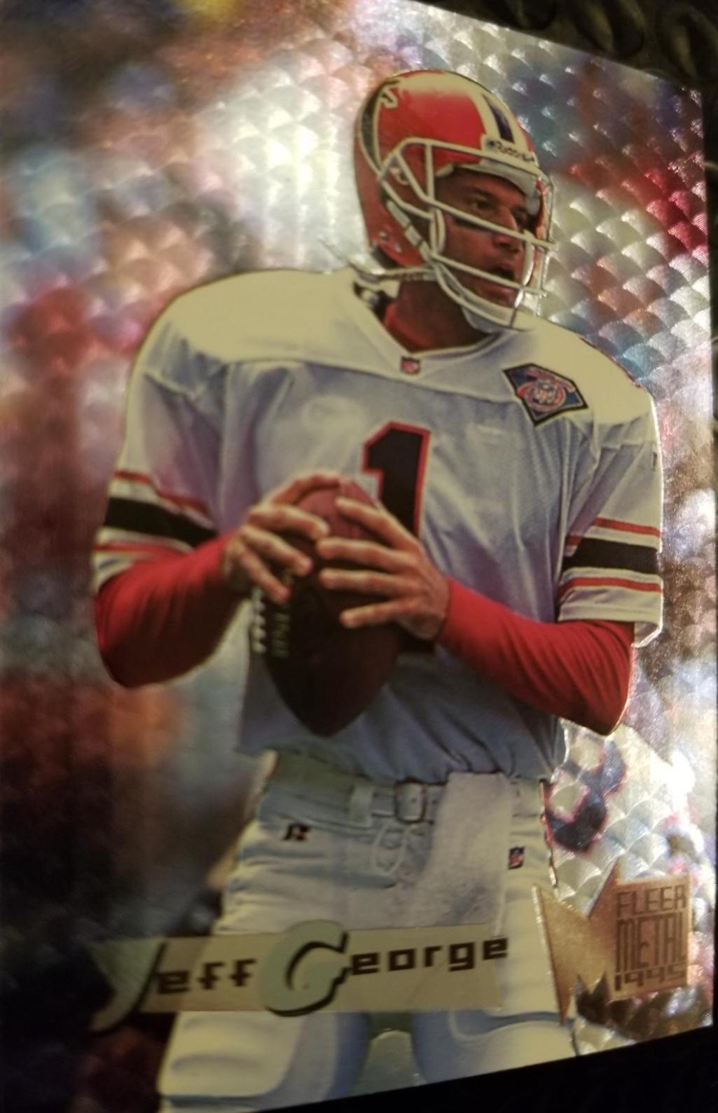 Jeff George #10 Football Cards 1995 Fleer Metal