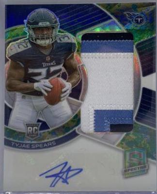 Tyjae Spears #5 Football Cards 2023 Panini Spectra Rookie Autograph Gold