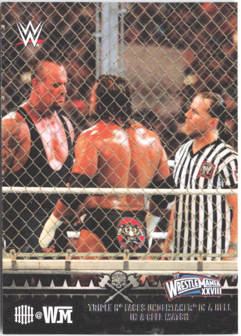 Triple H Faces Undertaker in a Hell in a Cell Match #9 Wrestling Cards 2015 Topps WWE Road to Wrestlemania HHH@WM