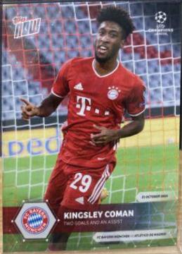 Kingsley Coman #8 Soccer Cards 2020 Topps Now UEFA Champions League