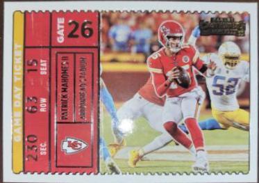 Patrick Mahomes II #GDT-PMA Football Cards 2022 Panini Contenders Game Day Ticket