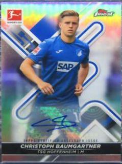 Christoph Baumgartner #BCA-CB Soccer Cards 2021 Topps Finest Bundesliga Autographs