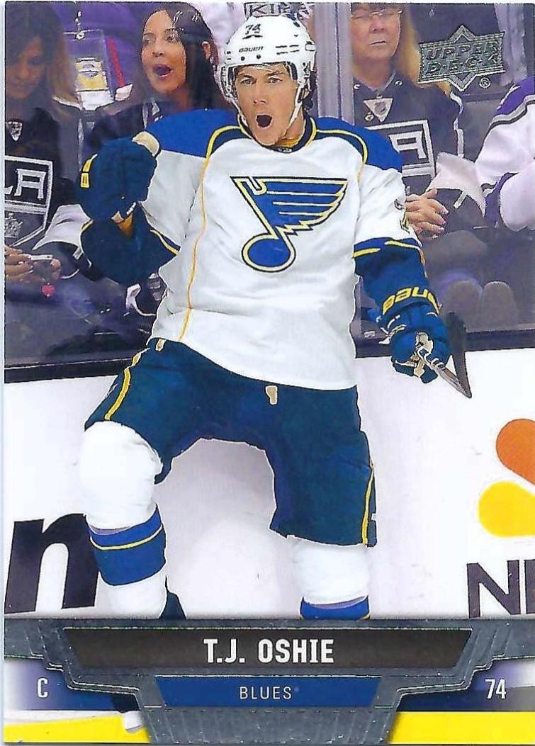 T.J. Oshie #122 Hockey Cards 2013 Upper Deck